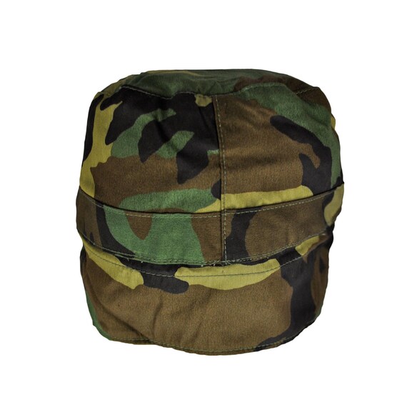 Army Hat Original US Military Flap Cap Woodland Camo