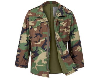 Original US M65 Jacket Army Military Woodland Camo Camouflage Vintage Surplus Issued New Condition Collection