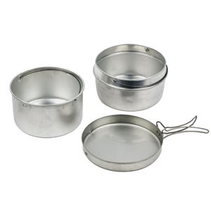 Genuine Army Military Silver US Cook Set Outdoor Camping Fishing Gear Pot