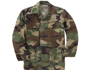 US Military Surplus Vintage BDU Camo Jacket Woodland - Etsy