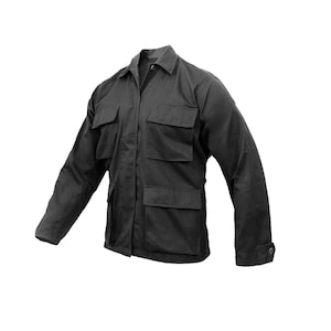 BDU Shirts Army Style Combat Jacket Black