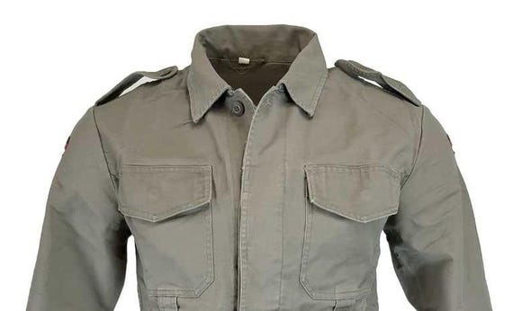 Army Shirt Moleskin Cotton Jacket Workwear Olive German Army Shirt Moleskin Cotton Jacket Workwear Olive German