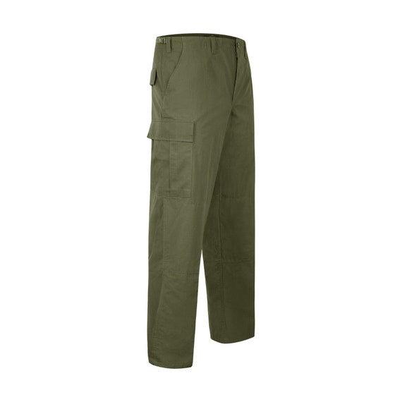 Army Trouser Original BDU Combat Pant Vintage Tactical Ripstop TRU SPEC  Military Field Cargo Work Olive Green