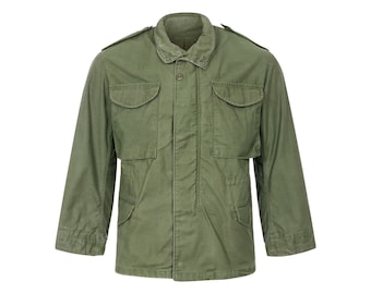 Original US M65 Jacket Genuine Army Surplus Vintage Military War Combat Field Coat Olive Geen Used Preloved Condition