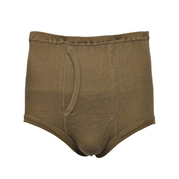 Mens Boxer Briefs Original Dutch Army Military Field Gear Soft Pants Underwear Khaki Vintage Surplus Collection