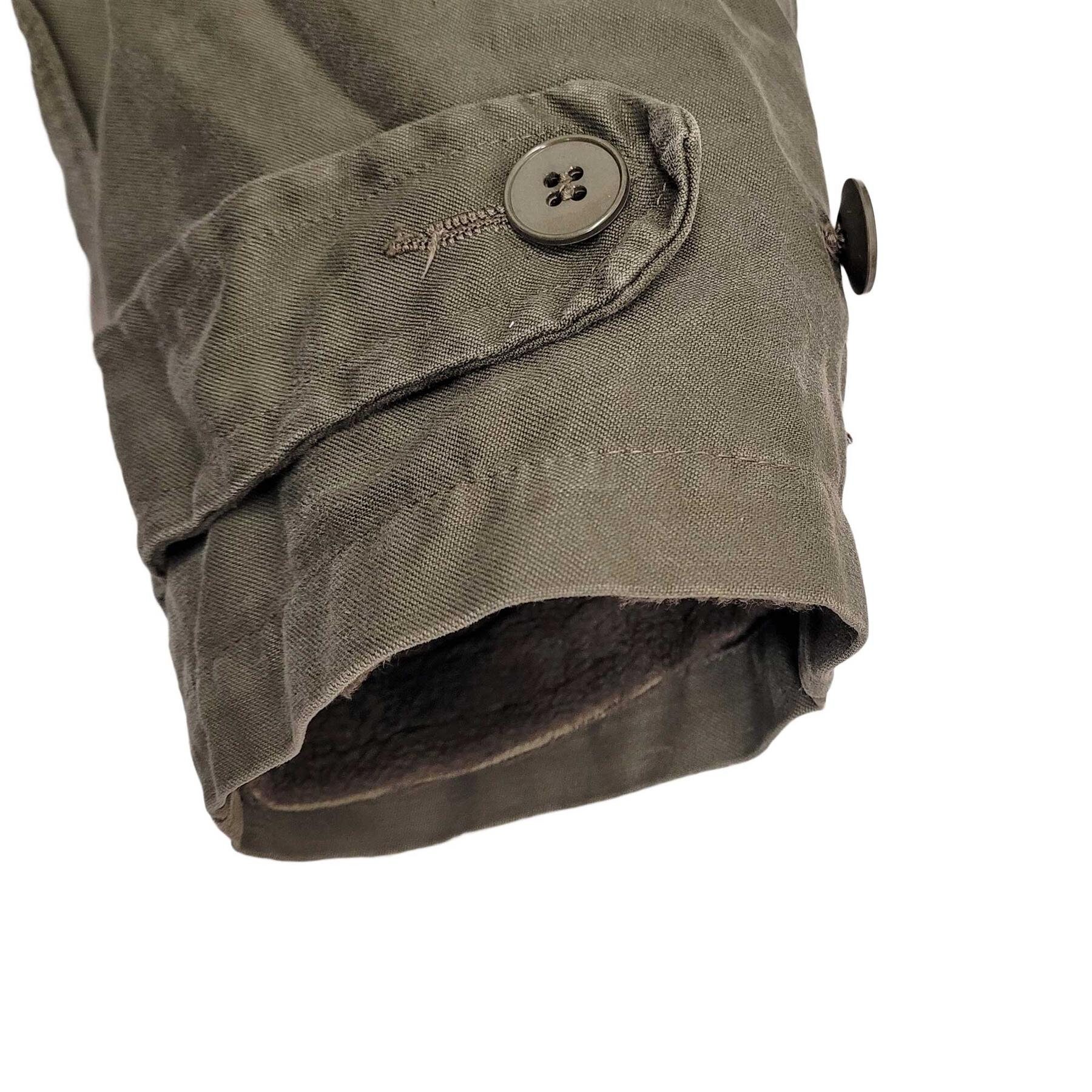 German Army Vintage Military Surplus Parka – Original Fleece-Lined Long Coat – Olive Green