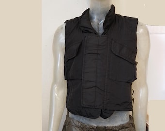 Vintage Military Vest Army Lightweight Waistcoat Dyed Black 80s - Etsy