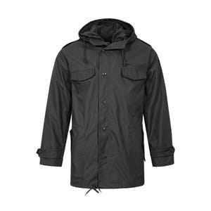 Vintage Military Style Black Parka Cold Winter Warm Lined Jacket