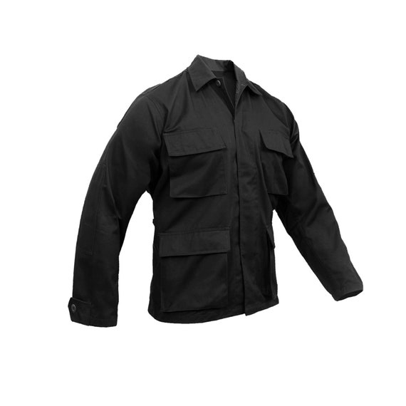 BDU Shirts Army Style Combat Jacket Black - Etsy