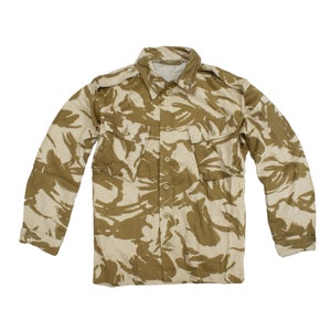 Army Shirt Lightweight Original Desert Sand Camo British Military Surplus Top Vintage 170/96 Medium
