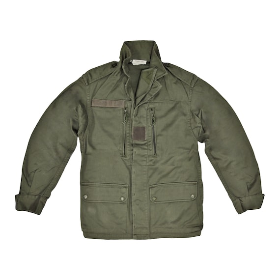 Army Jacket Vintage Olive F2 French Military Surplus Durable
