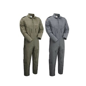 Flying Suit Original German Flight Pilot Aviator Army Fire Resistant Tank Overalls Crewman Coverall Boiler Fancy Dress Vintage Olive Grey