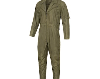 Preloved Jumpsuit Original US Flying Suit Nomex Fire Resistant Protection Military Coverall DIY Repaired Stitches Outdoor Fishing - GRADE 2