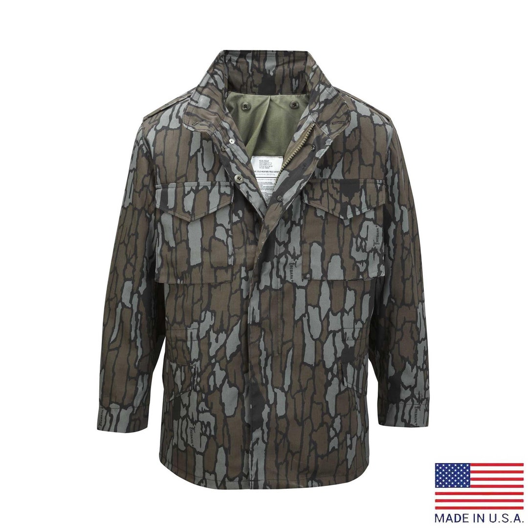 Original M65 Jacket Tree Bark Camo Cold Weather Coat Field Original M65 Jacket Tree Bark Camo Cold Weather Coat Field