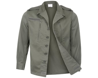 Vintage New Herringbone F2 Jacket Olive French Army Military Surplus Size FR-112 (XL)
