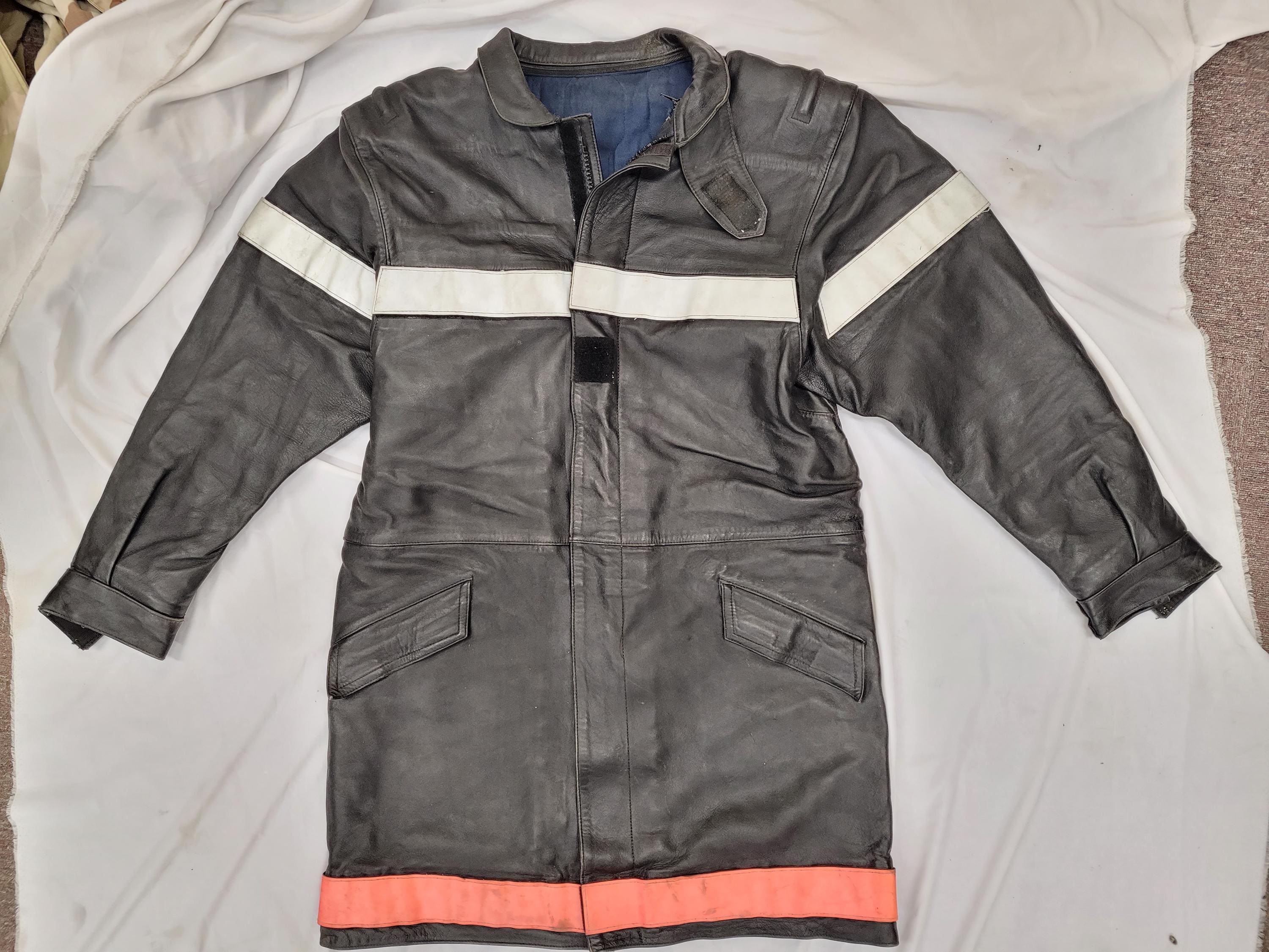 Leather Jacket Blouson Pompier Vintage Leather Flameproof French