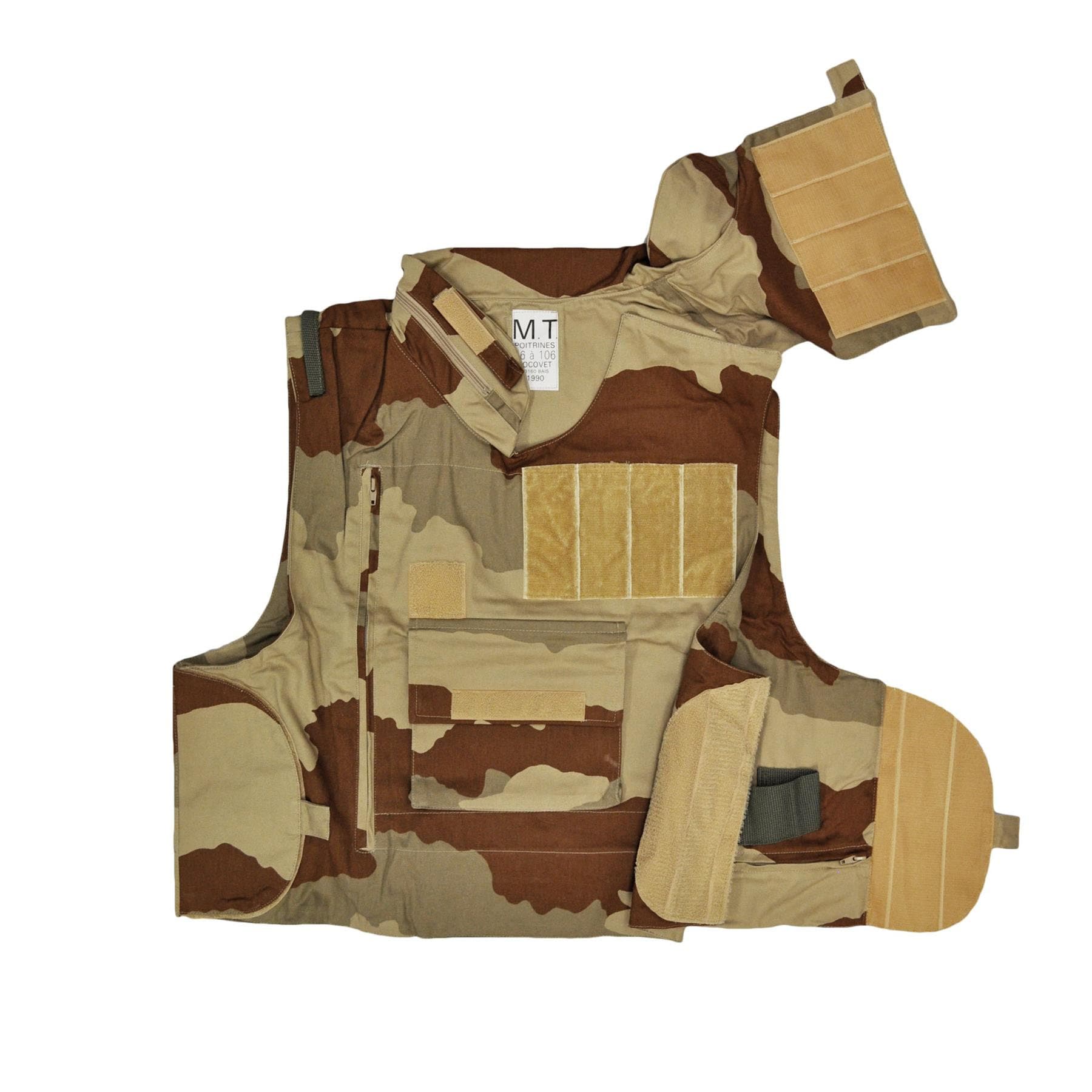 Vintage NEW French Army Flak Vest Tri Desert Combat Armour