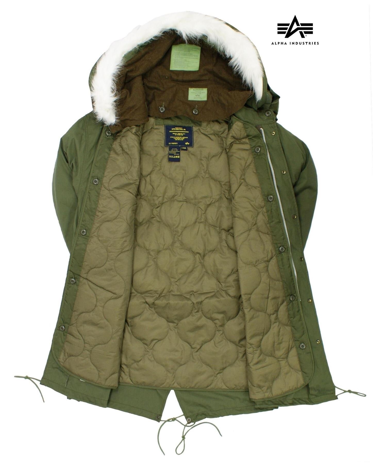 Military Quilted Padded Parka Jacket Liners M65 M51 Green -  Denmark