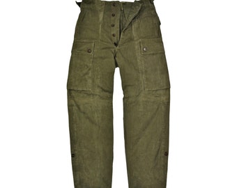 Original Dutch Heavy Duty Trousers PRELOVED Vintage Army Military Genuine Collection Old Fashion