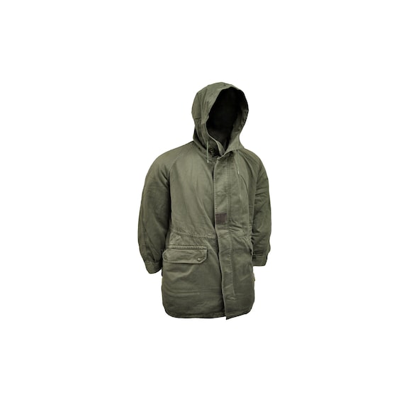 French Parka Original Army Hooded Lined Long Coat… - image 1