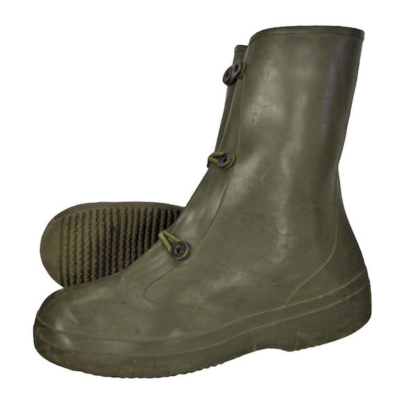 Wellington Boots Original US Waterproof Rubber Overboots Army Military Over Boot Wellies Preloved Condition Used Surplus Olive Etsy Canada