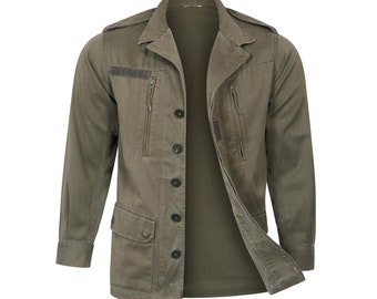 Vintage New Herringbone F2 Jacket Olive French Army Military Vintage New Herringbone F2 Jacket Olive French Army Military