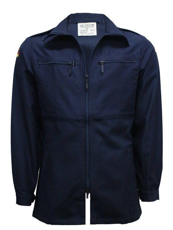 German Deck Army Shirt Original Military Navy Blue Work Long