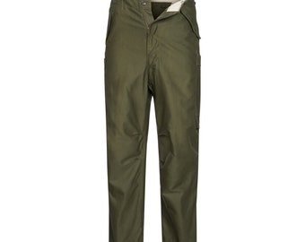 Vintage US Army M65 Pants New Adjustable Cold Weather 7 Pockets Nylon Cotton Blend Original Military Issue Gear Olive Green