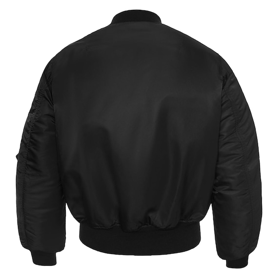 Classic Bomber Jacket Black Original Vintage MA1 With Orange Classic Bomber Jacket Black Original Vintage MA1 With Orange