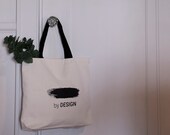Black By Design Canvas Reusable Tote Bag Style Design