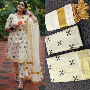 Buy Onam Churidar Online In India Etsy India