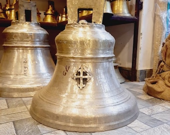 Original Handmade Church Bell, Temple Bell, Hanging Bell, Traditional Bronze Bell, Pooja Utensil, Purely Traditional Handmade