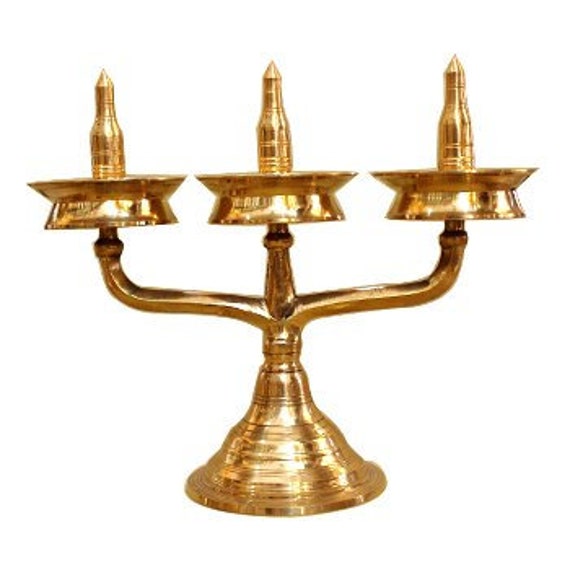 Vasthu Vilakku Small for Office and Shops / Kerala Traditional Brass Oil  Lamp 