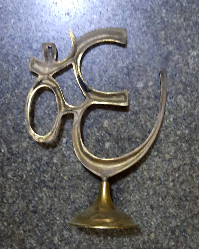 Brass Om Symbol Wall Hanging Etsy