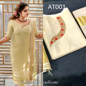 Onam churidar shop designs