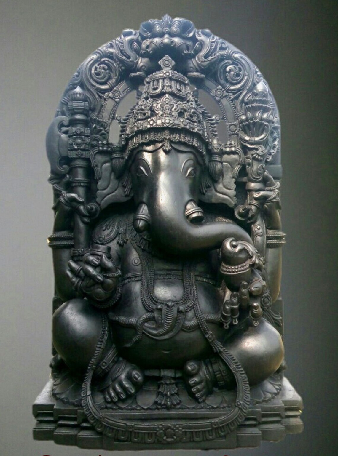 Stone Statue Ganesh Hoysala architecture 1 Feet Idol Etsy