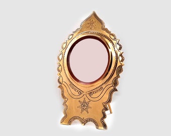 Aaranmula Kannadi / Metal Mirror Aranmula Handmade / Traditional Heritage Stand Model/Original Kerala handmade brass mirror