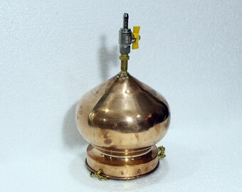 銅ダーラ容器ロタタイプ、真鍮チェーン付きシロダーラポット、バルブ