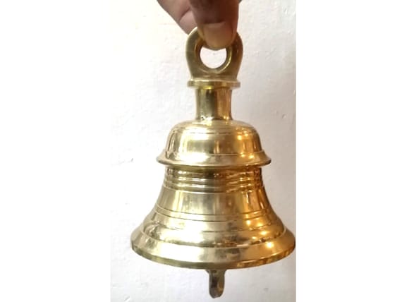 Bronze Hanging Bell for Homes,church,temple Etc, Traditional Bronze Pooja  Bell, Purely Traditional Handmade,home Decor, 