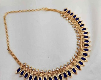 Gold Plated Traditional Kerala Palacka Necklace kerala Traditional Jewellery Set imitation Necklace onam vishu Festivals wedding Birthday Etsy