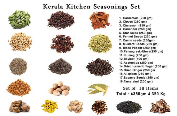 Indian Spice Collection Set of 18/quality Herbs and Spices / Indian Spices  100% Pure/ Seasonings Sets 