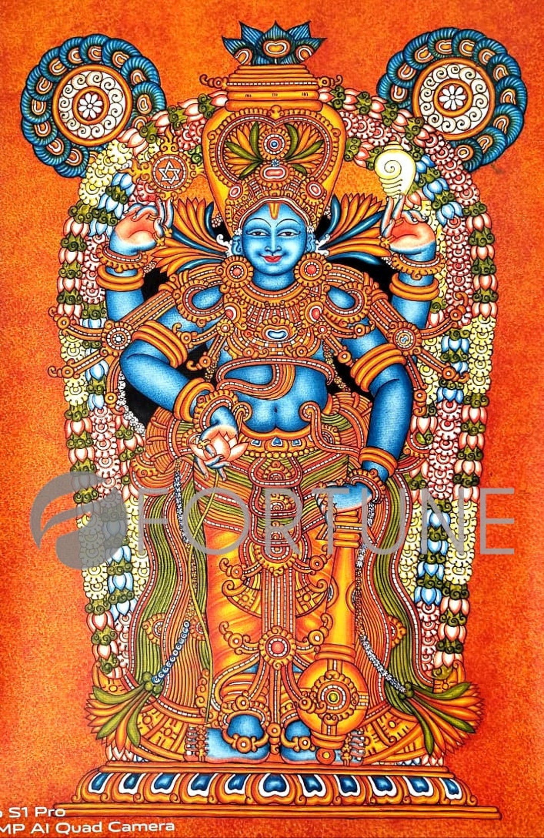 Lord Vishnu & Subramanya Original Kerala Mural Painting - Etsy