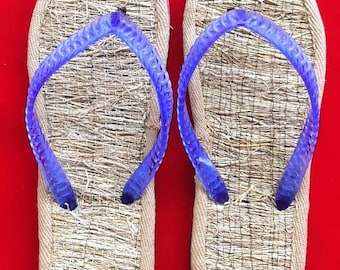 Ramacham Footwear, Slipper stuffed with roots of Ramacham / Vetiver, Herbal Sandals - Color Set of 2 Pairs