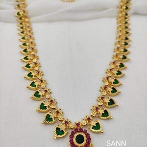 Gold Plated Traditional Kerala Palacka Chain, Kerala Traditional Jewellery Set,Imitation Necklace, Festivals, Wedding, Birthday