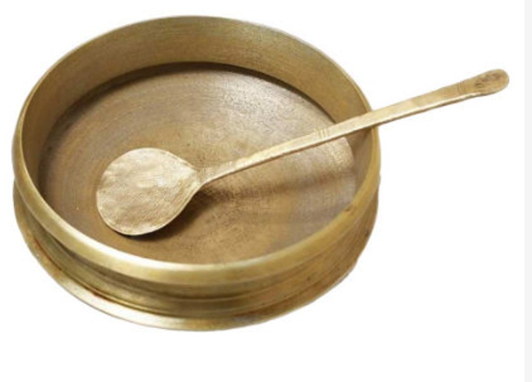 Bronze Traditional Cooking Uruli Polished With Spatula / Chattukam/urli
