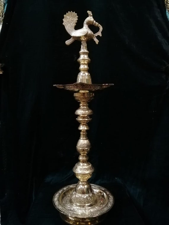 Mayil Vilakku Brass Oil Lamp Annapakshi Vilakku peacock Diya