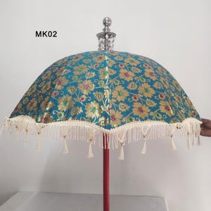 Muthukuda Decorative Umbrella, Brocade Material/Kerala Temple/Church Decorative Umbrella/ Kerala Umbrella image 4