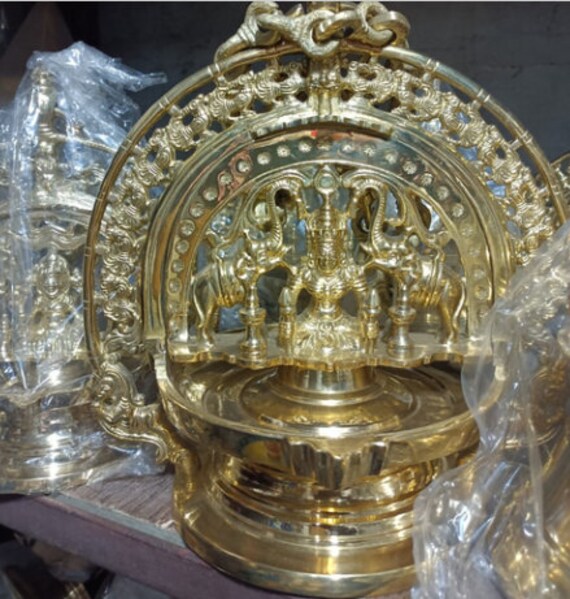 Traditional Kerala Brass Gajalakshmi Vilakku Hanging Diya brass