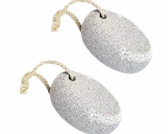 Natural Pumice Stone pair, Oval shape stone foot, heel scrubber for unisex foot scrubber stone, Oval shape stone for foot care