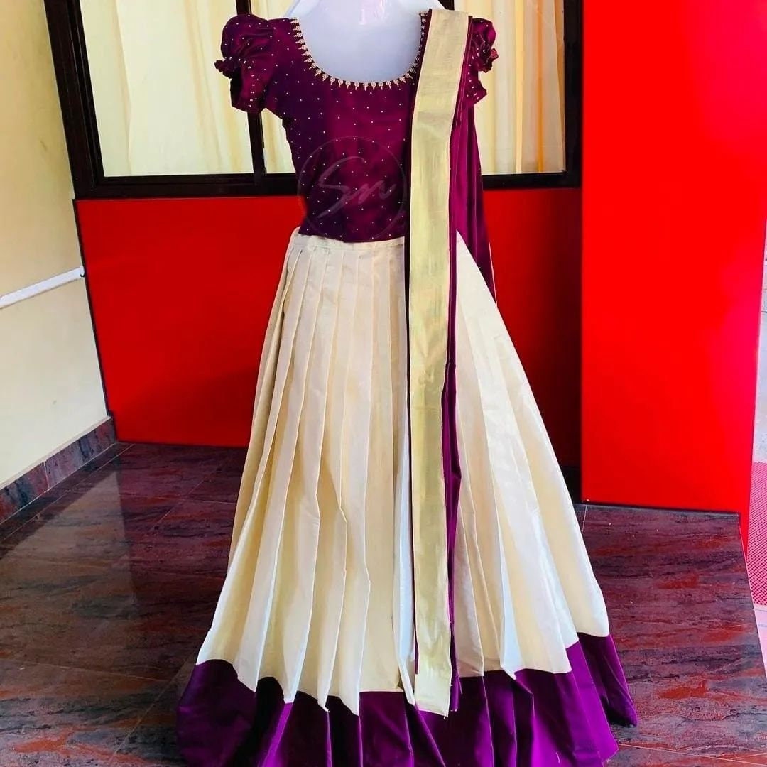 Bridal front nd back getup | Half saree designs, Indian wedding hairstyles,  Indian bridal hairstyles